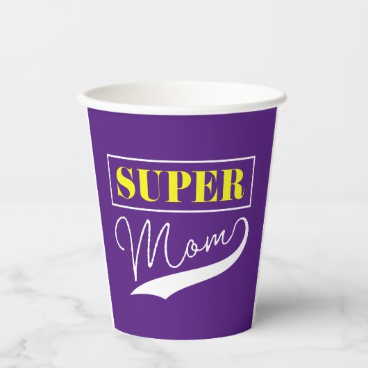 Super Mama Pappbecher (Vorderseite)