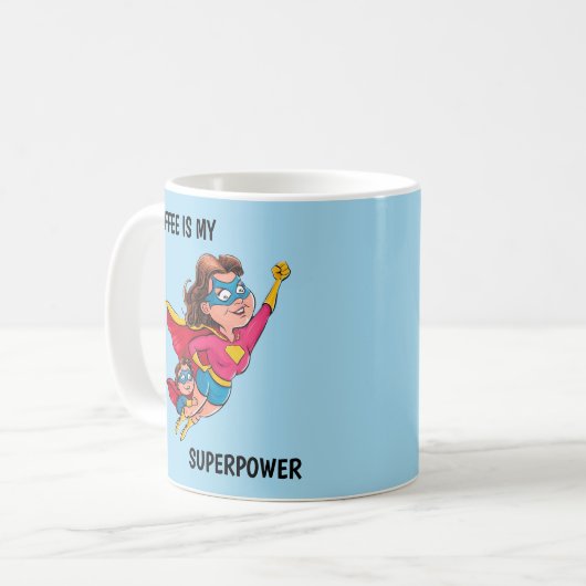 Super Mama Personalisiert Kaffeetasse (Vorderseite Links)