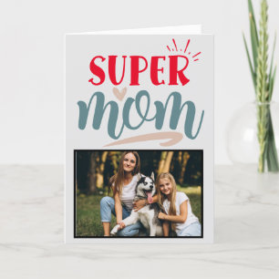 Super Mama ...Personalisierte Muttertagskarte Dankeskarte