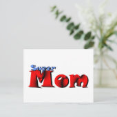 Super Mama Postcard Postkarte (Stehend Vorderseite)