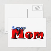 Super Mama Postcard Postkarte (Vorne/Hinten)