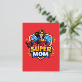 Super-Mama Postkarte (Stehend Vorderseite)