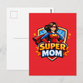 Super-Mama Postkarte (Vorne/Hinten)