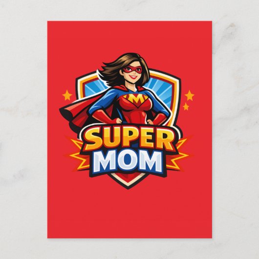Super-Mama Postkarte (Vorderseite)