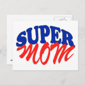 SUPER-MAMA POSTKARTE (Vorne/Hinten)