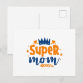 Super Mama Postkarte (Vorne/Hinten)