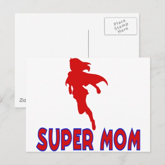 Super Mama Postkarte (Vorne/Hinten)