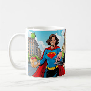 "Super Mama" Retro-Comic Kaffeetasse
