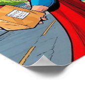 "Super Mama" Retro-Comic Poster (Ecke)