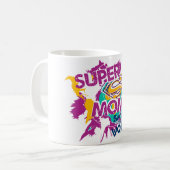 Super-Mama Rette die Welt Kaffeetasse (Vorderseite Links)