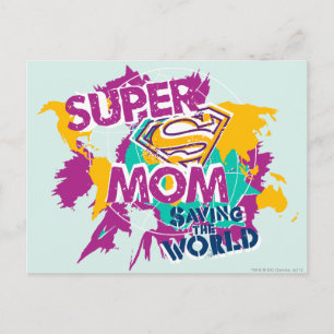 Super-Mama Rette die Welt Postkarte