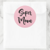 Super Mama Serif Runder Aufkleber (Tasche)
