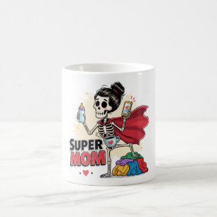 Super-Mama-Skelett Retro Lustiger Muttertag Kaffeetasse