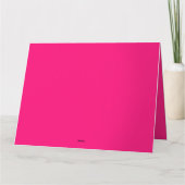 SUPER MAMA Sporty Fun Bright Pink Black Stripes Karte (Rückseite)