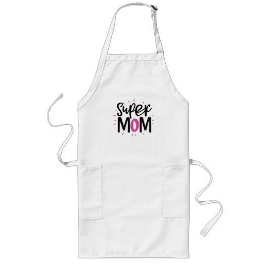 Super-Mama – Starkes Mutter-Geschenk Lange Schürze (Vorne)