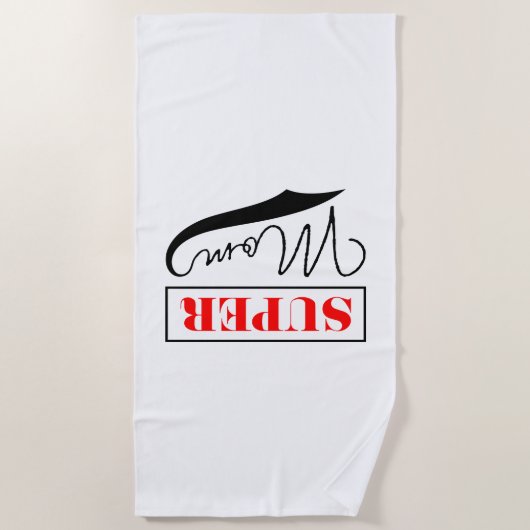 Super Mama Strandtuch (Vorderseite)