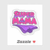 Super Mama Superhelden-Mama Cape Aufkleber (Blatt)