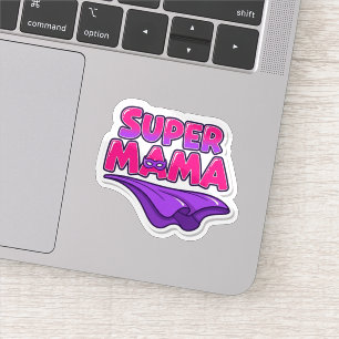 Super Mama Superhelden-Mama Cape Aufkleber