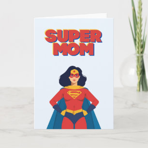 Super Mama Superheldin Muttertags-Grußkarte Karte