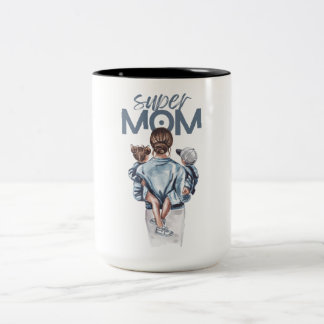Super-MAMA-Tasse für Geschenke von Eltern Zweifarbige Tasse
