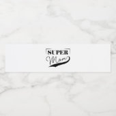 Super Mama Wasserflaschenetikett (Einzelnes Label)