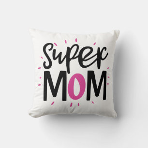 Super-Mama-Wurfkissen – Cozy Mutter-Geschenk Kissen