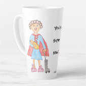 Super-Mama zum Muttertag Milchtasse (Linke Ecke)