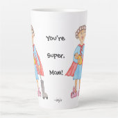 Super-Mama zum Muttertag Milchtasse (Vorderseite)