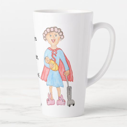 Super-Mama zum Muttertag Milchtasse (Rechts)