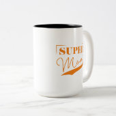 Super Mama Zweifarbige Tasse (VorderseiteRechts)
