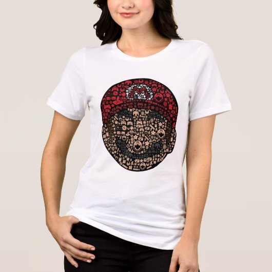     super Mario design  Tri-Blend Shirt (Vorderseite)