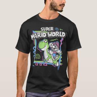 Super Mario World 90er Abstract Nintendo Yoshi T-Shirt