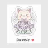 Super Mental Stable Adorable Cat Vinyl Aufkleber (Blatt)