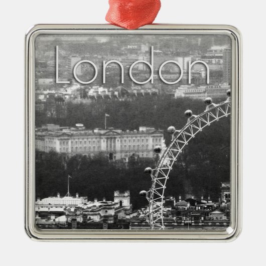 Super! Millennium Wheel" Silbernes Ornament (Vorne)