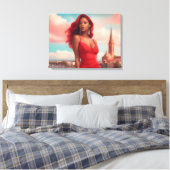 Super Model Leinwanddruck gespannt (Insitu (Schlafzimmer))