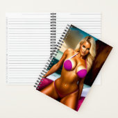 Super Modell posieren in Bikini Fantasy Notebook Notizblock (Innen)