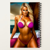 Super Modell posieren in Bikini Fantasy Notebook Notizblock (Rückseite)