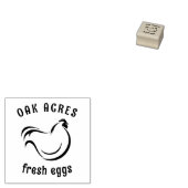 Super moderne Hühnermonogramm-Briefmarke Gummistempel (Stempel)