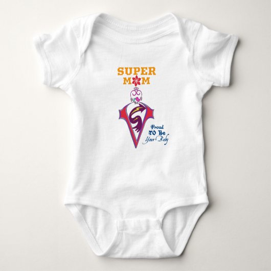 Super Mom Baby Strampler (Vorderseite)