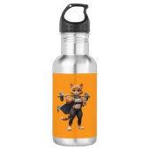 Super Mom Fitness Cat Water Bottle – Gym Gift Edelstahlflasche (Vorderseite)
