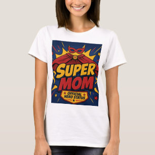 Super-Mom-Kappe-Comic-Held T-Shirt Lustige Mutte