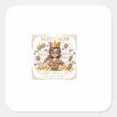 Super mom sticker carré (Vorderseite)