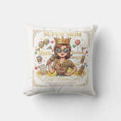 Super mom sticker kissen (Vorderseite)
