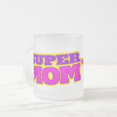 Super Mom Superheld-Stil danke Mattglastasse (Vorderseite Links)