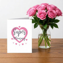 Super Mommy Personalized Best Mom Gift Card