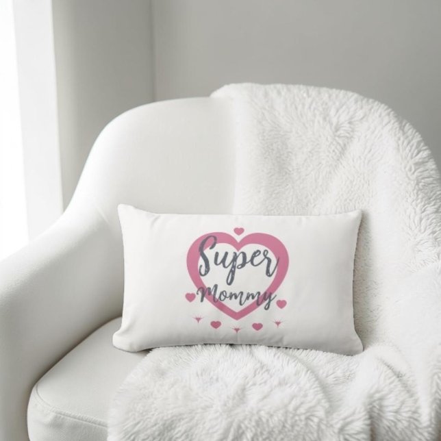 Super Mommy Personalized Best Mom Gift Lumbar Lendenkissen (Von Creator hochgeladen)
