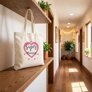 Super Mommy Personalized Best Mom Gift Tote Bag Tragetasche