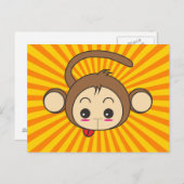 Super Monkey Face Postkarte (Vorne/Hinten)
