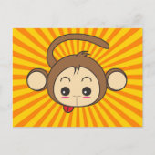 Super Monkey Face Postkarte (Vorderseite)