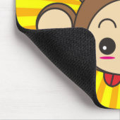 Super Monkey Gesicht auf Sunburst Hintergrund Mousepad (Ecke)